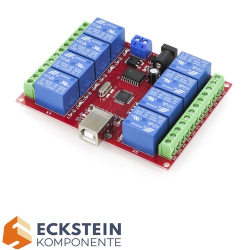Kanal relais modul 12v 220v - 8-kanal,