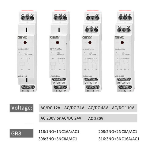 Hilfsrelais dc12 48 110v - hilfsrelais, ac/dc12/24/48/110v